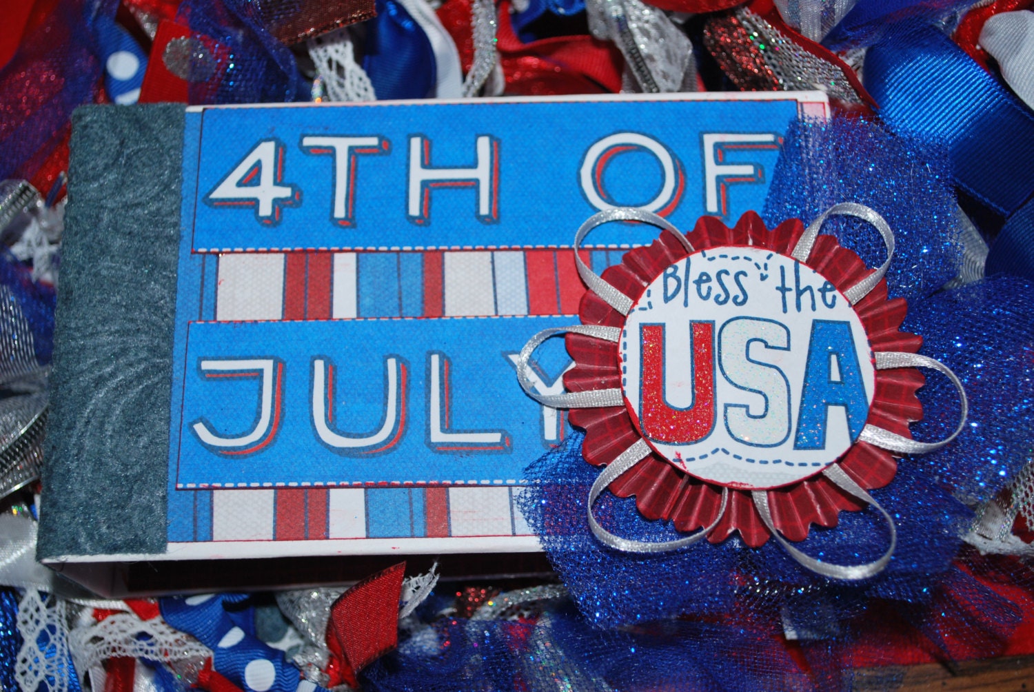 Handmade mini album fourth 4th of July, Independance day red white and blue