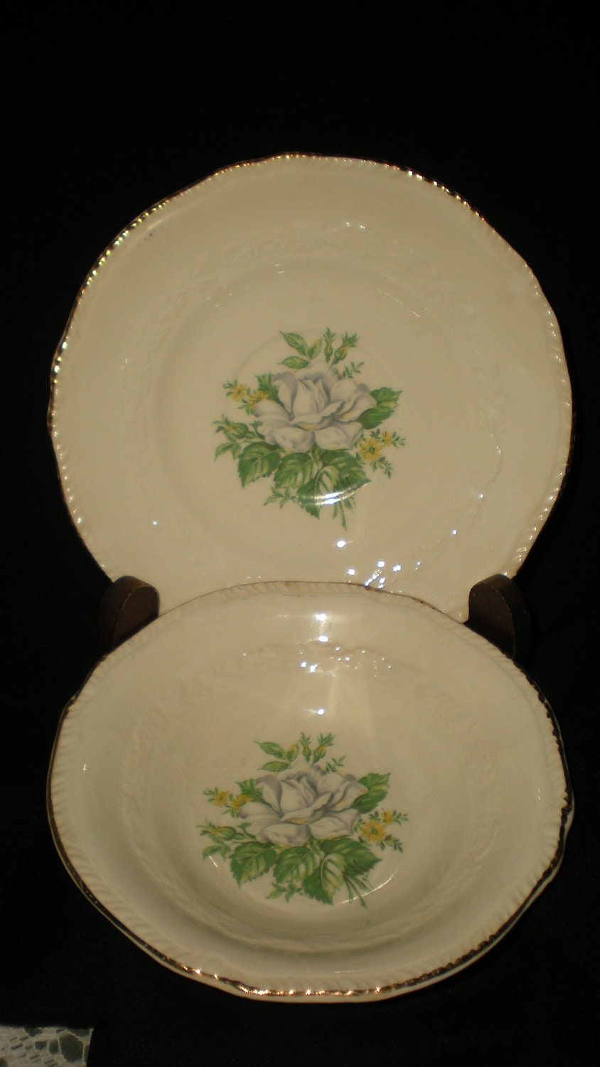 Crown Pottery Coupe Bowl and Saucer (8 pcs 1 set)