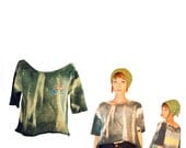 Harley Davidson Distressed Crop T-shirt tshirt top cropped mid drift sydney australia bleached 90s 1990s grunge