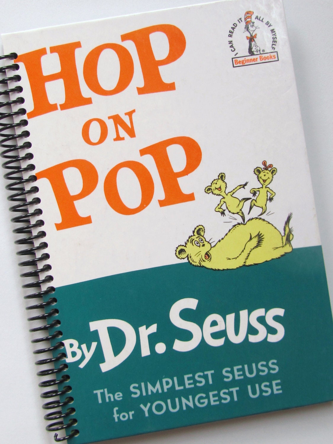 Diary Journal SEUSS  Hop On Pop Notebook Book - Recycled and Earth Friendly - Beginning Reader Book