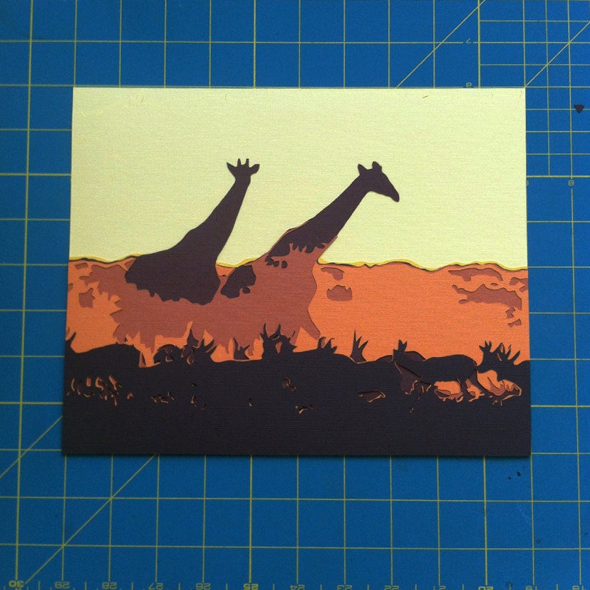 Roaming the Plains - 8x10 Paper Cutting