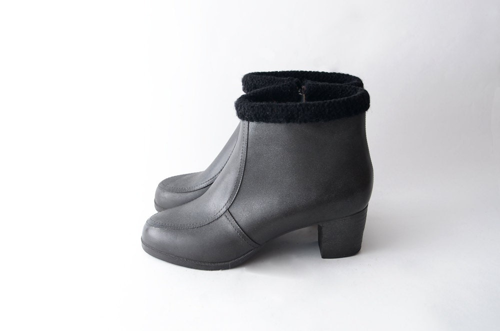 sparkly gray boots