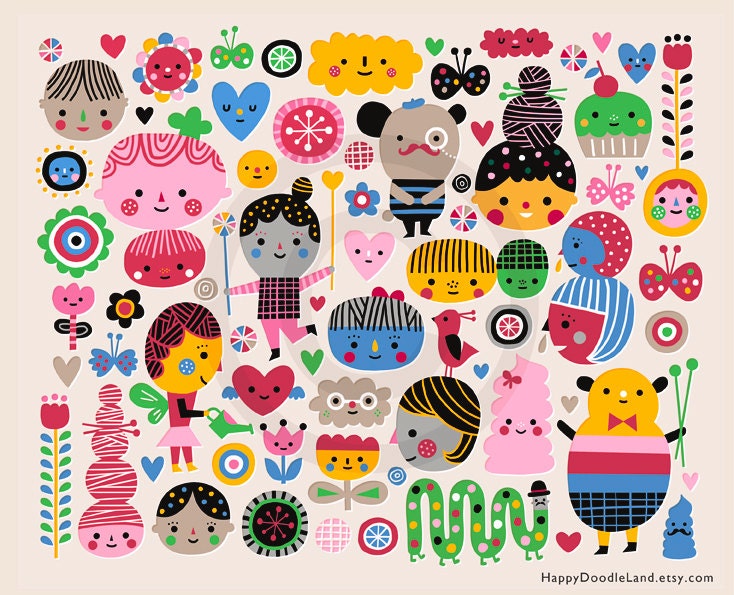 Happy Faces - Print