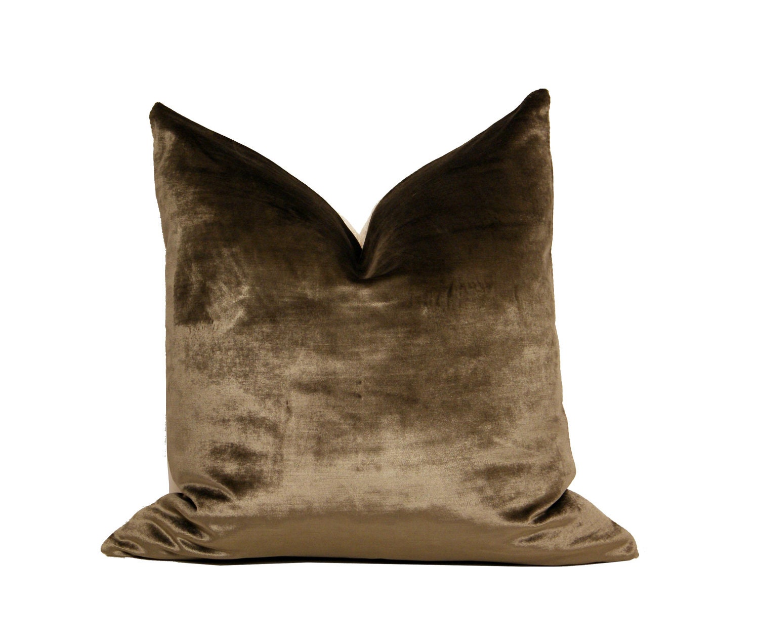 Luxe Gunmetal Silk Velour Pillow