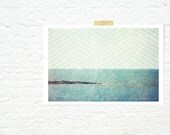 geometric art ocean print boho beach landscape ultramarine green - summer of '29