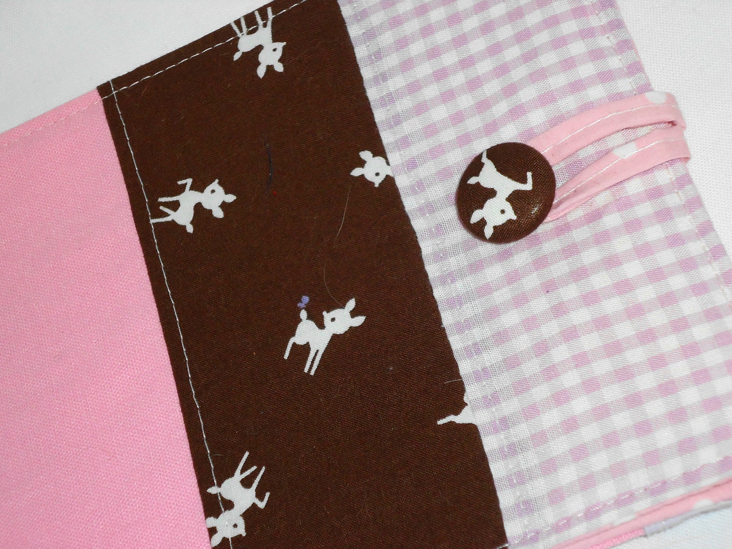 Kawaii Fawn Patchwork Notepad Cover (Pink & Purple) -- Gothic Lolita and Totally OOaK