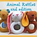 Animal Rattles 2nd Edition PDF Sewing Pattern - Easy, Quick Sew Gift for Babies