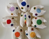 Chakra Mini Monster Set Crochet Amigurumi Plush - Made To Order - knotbygranma