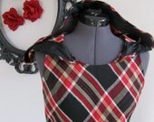 punky plaid hooded mini dress