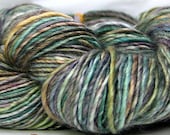 Yarn HandSpun Single Ply yarn handspun merino tencel Secret Garden 200 yards sport weight