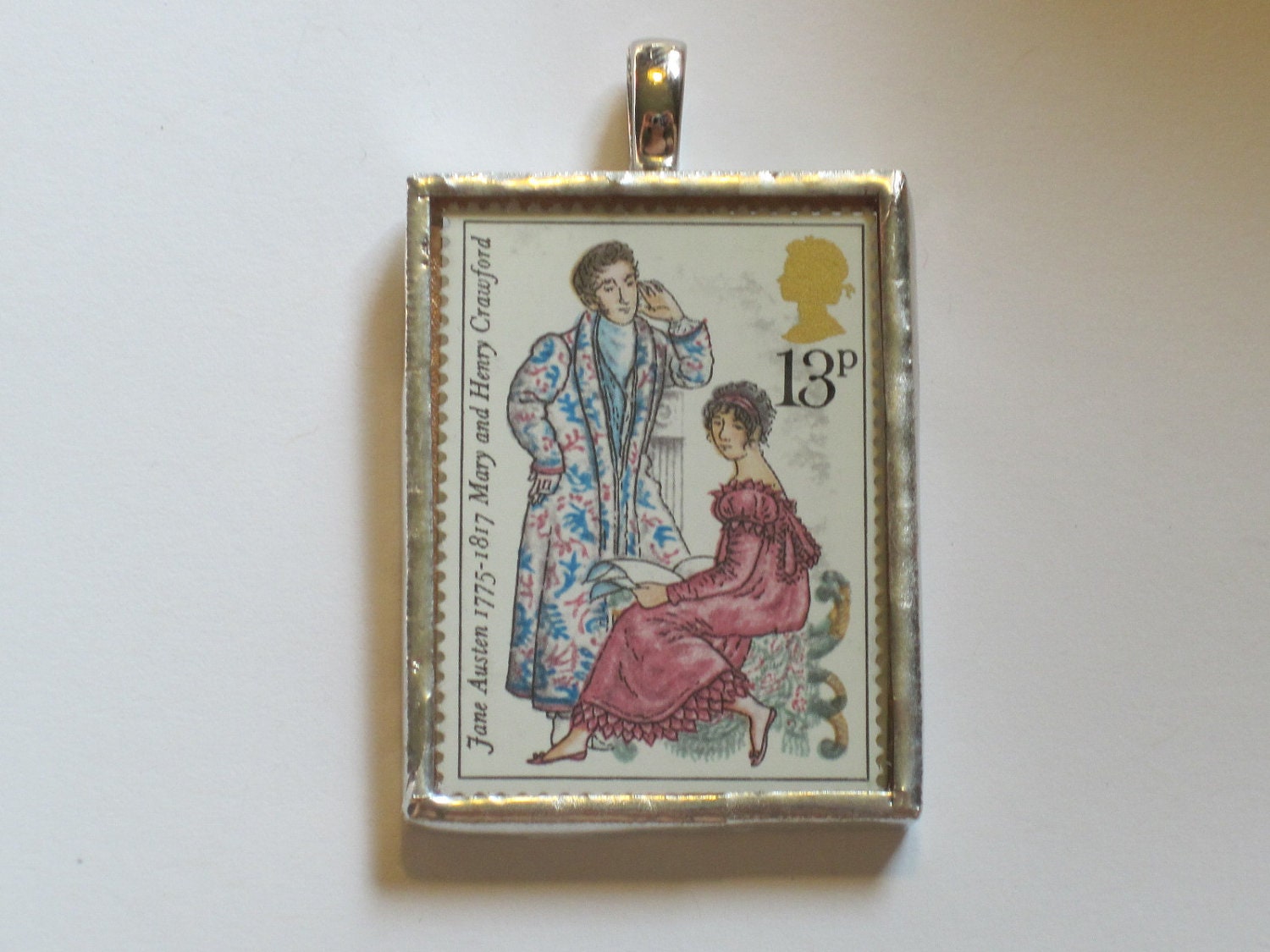 Postage Stamp Pendant - Jane Austen - Mansfield Park