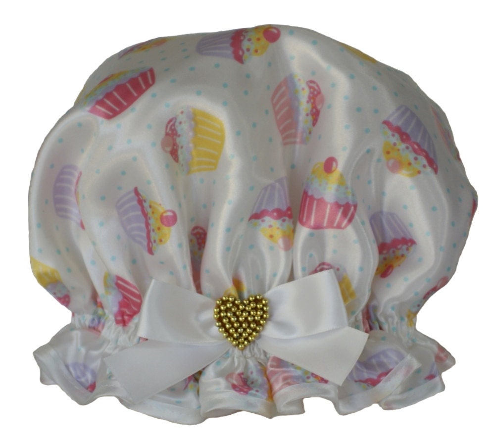 Girls Shower Cap - CupCakes