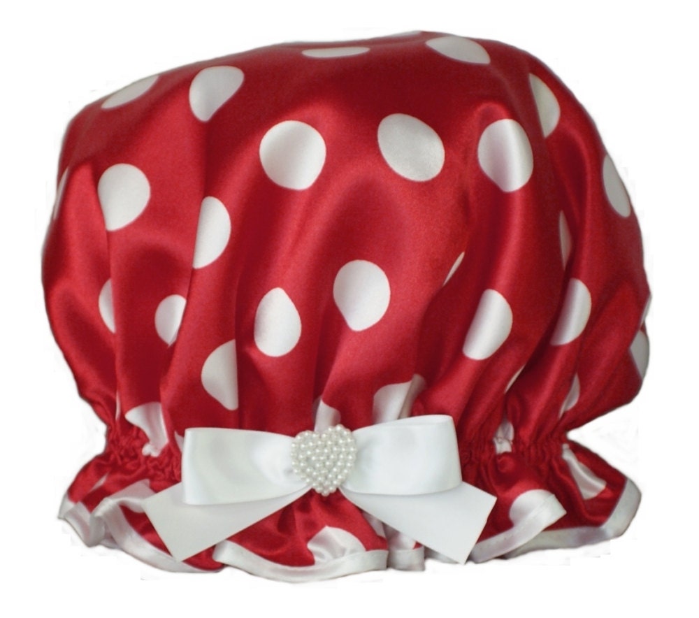 Ladies Shower Cap - Minnie Polka Dots