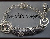 Silver - Sterling Silver & Fine Silver Wire Bali Bracelet