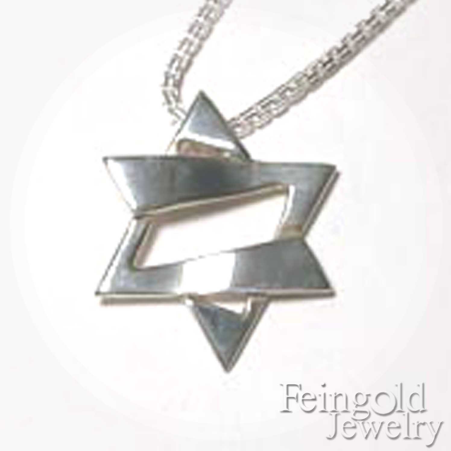 Faith Collection: Jazzy Silver Magen David (with 16 inch sterling silver chain)