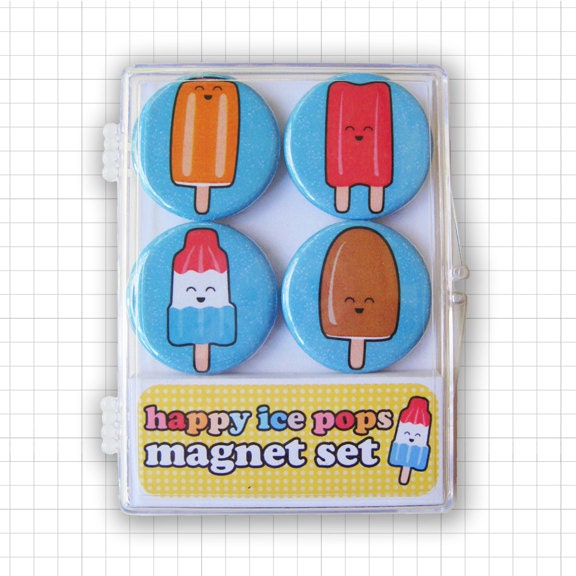 Happy Ice Pops Magnet Set