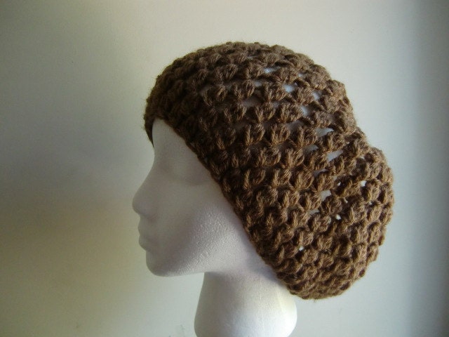Crochet Pattern for Slouchy Beanie Beret Hat in PDF