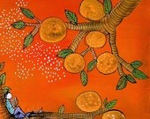 Orange Tree Reader- Archival Print