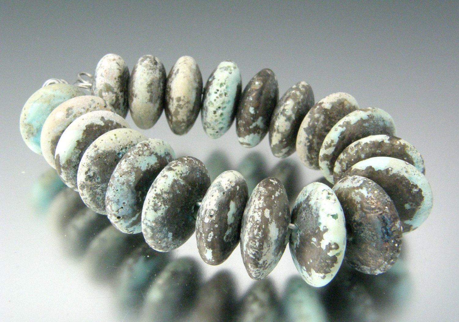KILLERBEEDZ1 - Copper Mines  -  Lampwork Disc Beads