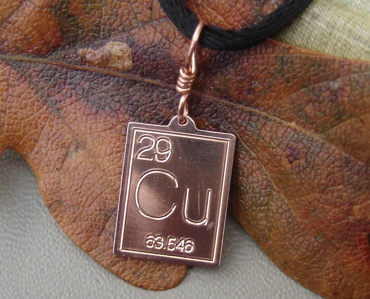 Copper Periodic Table Pendant - Atomic Symbol for Copper Science Necklace -Science Jewelry- Chemistry Geek