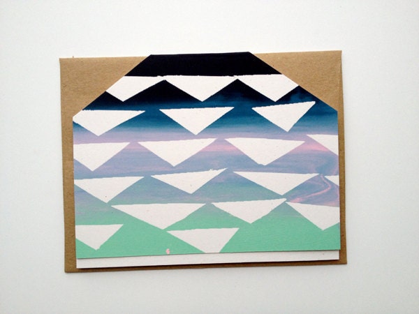 Triángulos Ombre Card
