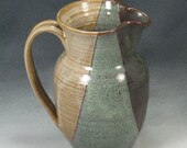 Medium Desert Yellow Pitcher Hand Thrown Stoneware Pottery 3