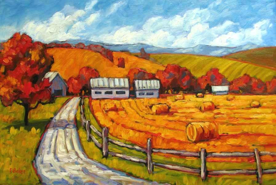 Tin Roofs Three by Five- Abstract, Huge Contemporary Acrylic on a Extra Large Canvas Commissioned Painting FREE SHIPPING by Patty Baker