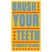 Kids Bathroom Art - Brush Your Teeth Print 6 in x 10 in - Art for the Bathroom Print as seen in Land of Nod - Kids Art Prints