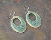 Oval Sage Green Earrings