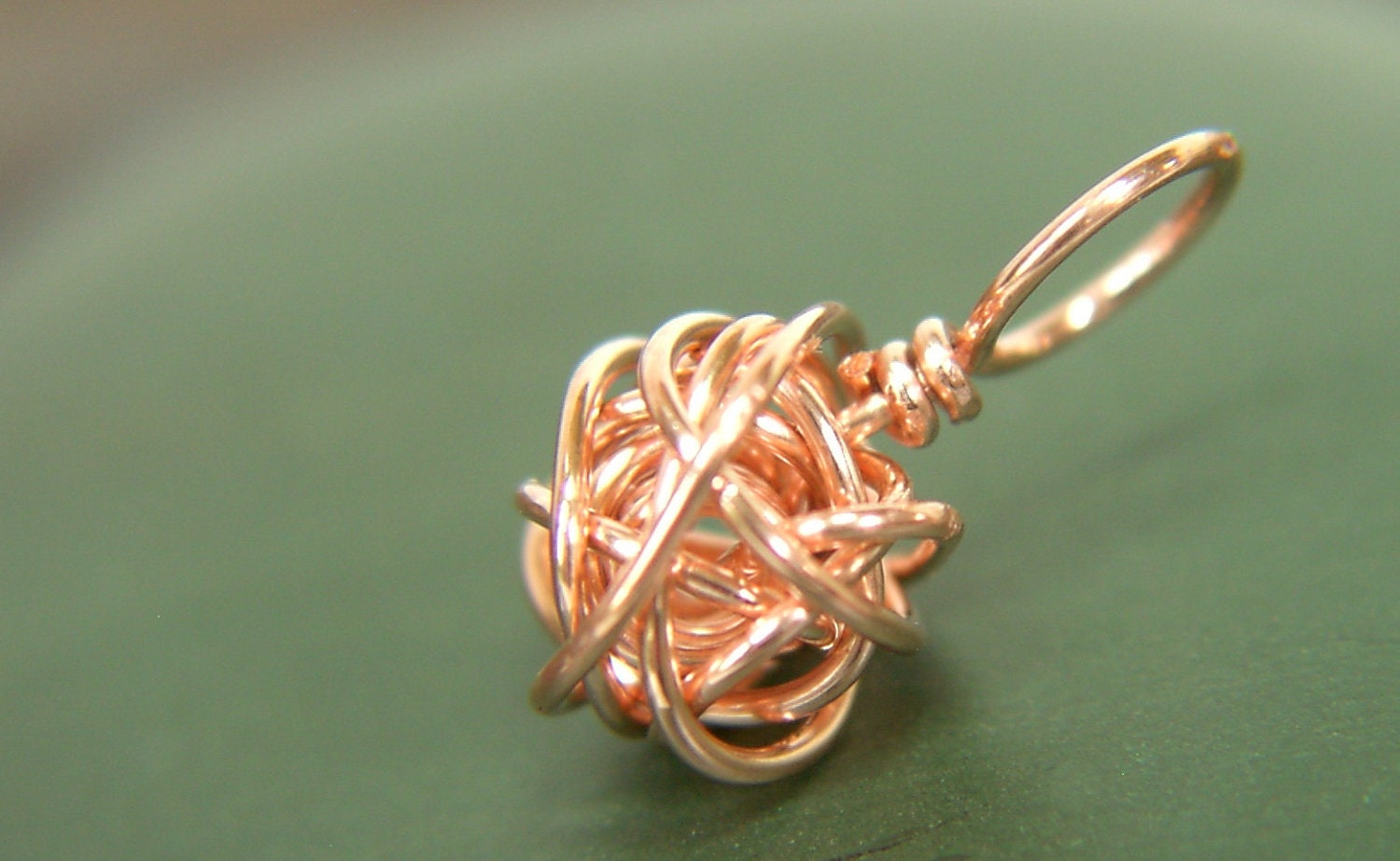 Copper Wire Ball Stitch Marker - Sized and Made to Order - US6 to US15