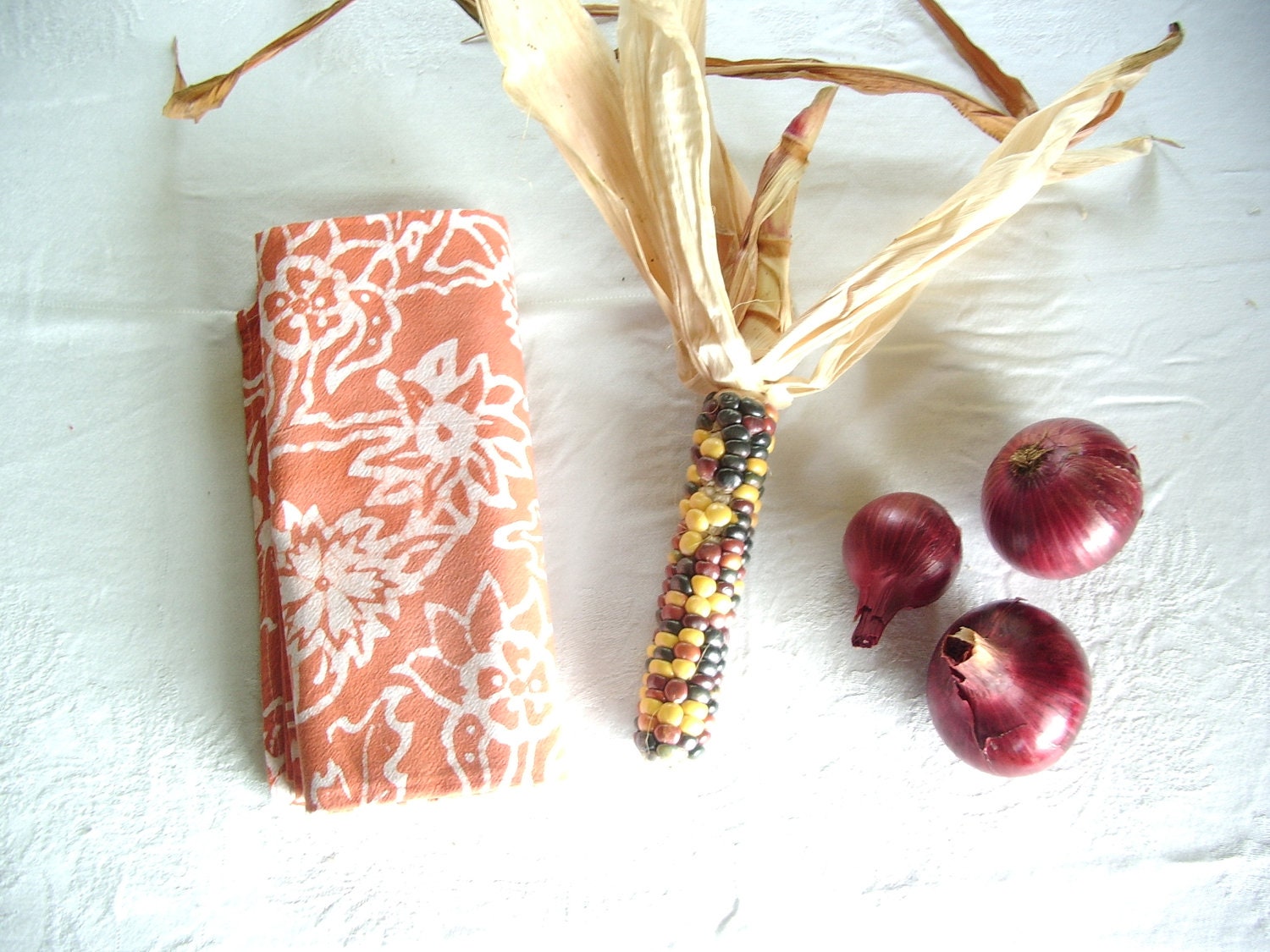 rust orange mini tablecloth