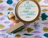 Canning Label Stamp with mini heart and arrow design