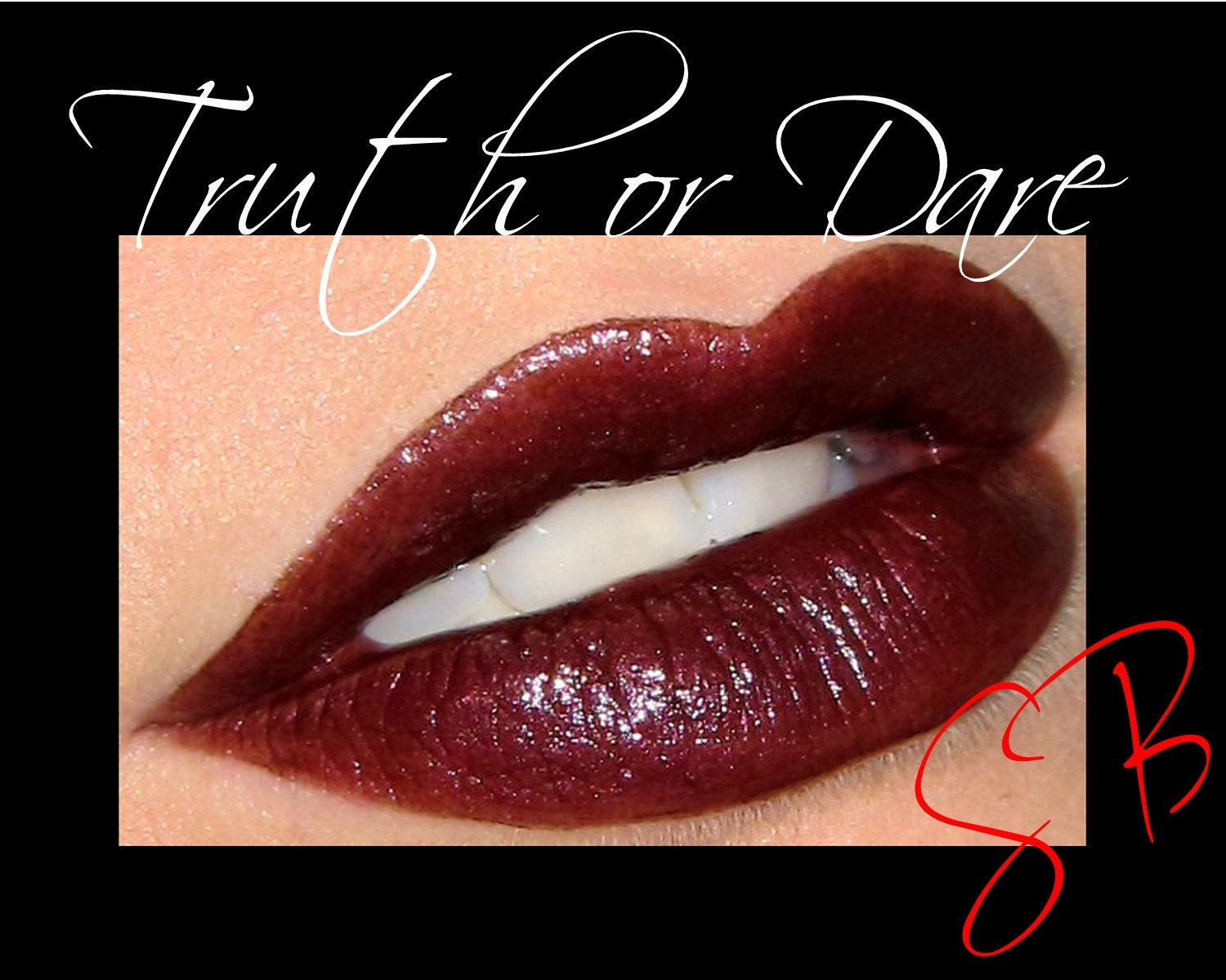Truth or Dare Mineral Lipstick (Dark Brown w/ red & mauve shimmer) makeup  Cheek and Lip Color