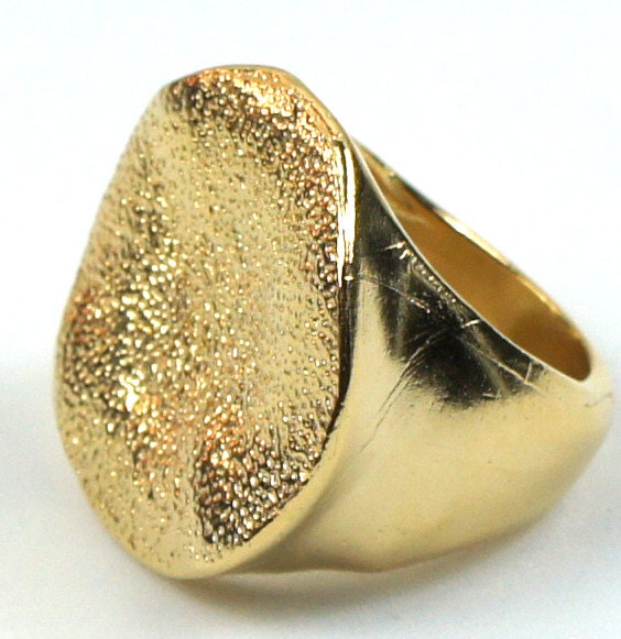 Birdhouse Jewelry- Silver/Gold Hammered Disk Ring
