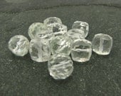 12 Crystal Quartz cubes, 6-7mm