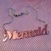 Mirror Acrylic Mermaid Necklace