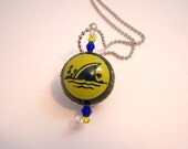 Land Shark Bottle Cap Bead Necklace