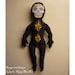 Day Of The Dead Sugar Skull Fabric Altar Doll by Ugly Shyla