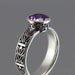 LAUREL CROWN silver ring with Amethyst