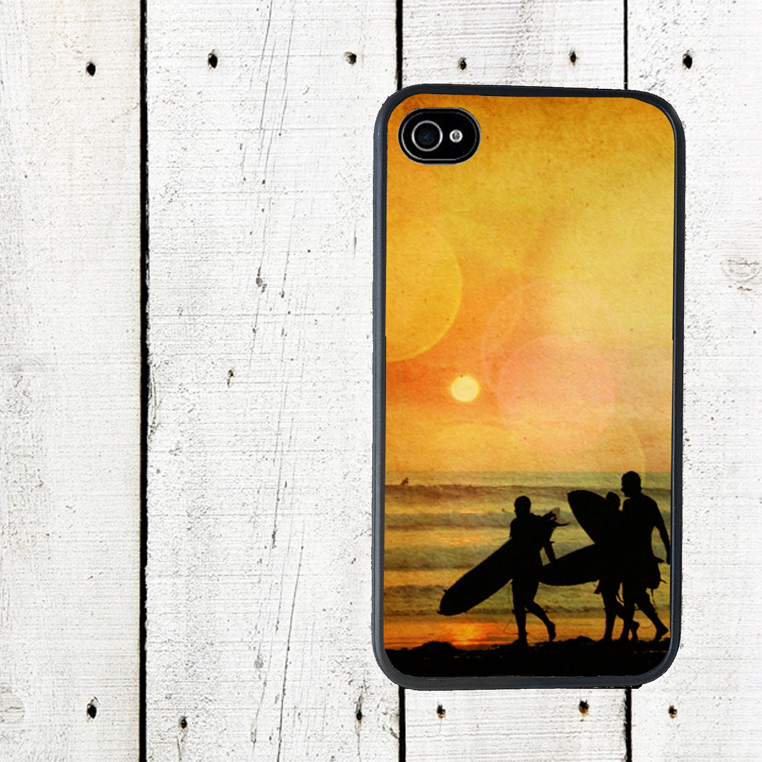 Sunset Surfers iPhone Case, Surfers Cell Phone Case - iPhone 5 Case - iPhone 4,4s - Gifts Under 25