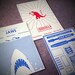 Set of 3 Letterpress Movie Prints - Jaws, Star Wars, Godzilla
