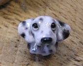 Dalmation European Large Hole Nanjodogz Polymer Clay Dog Bead