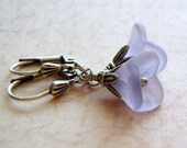 Flower Earrings in Alexandrite Art Deco Lever Back Ear wires
