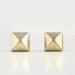 Matt Gold Geometric Pyramid Metal Stud Earrings. Surgical Steel Earrings Post. Gift for Her