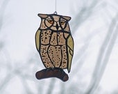 Stained Glass Owl - Antique Glass Aunt Aggie