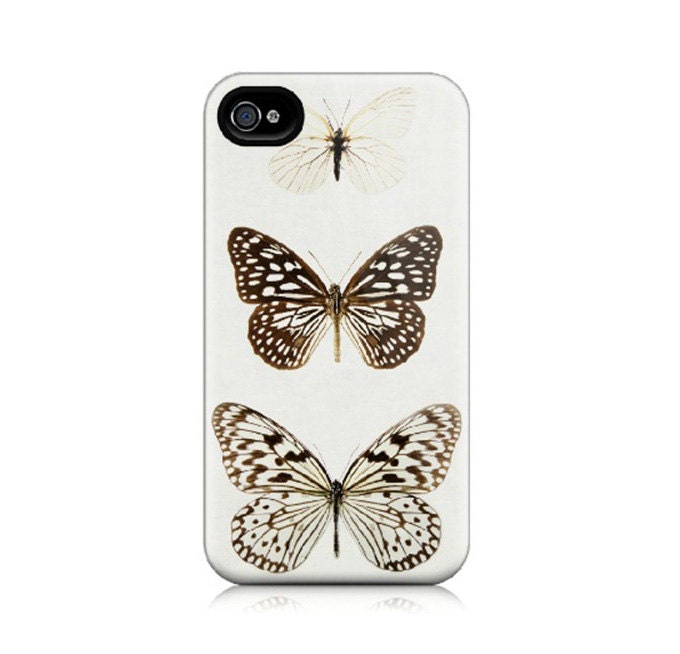 iPhone 5 Case - Paper Kites - Butterflies, Nature Photography, Minimal, White, Brown, Wings