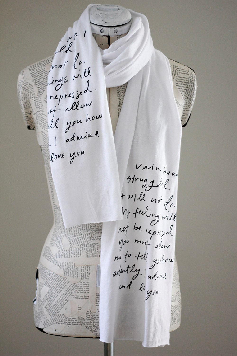 Mr. Darcy proposal scarf - Jane Austen