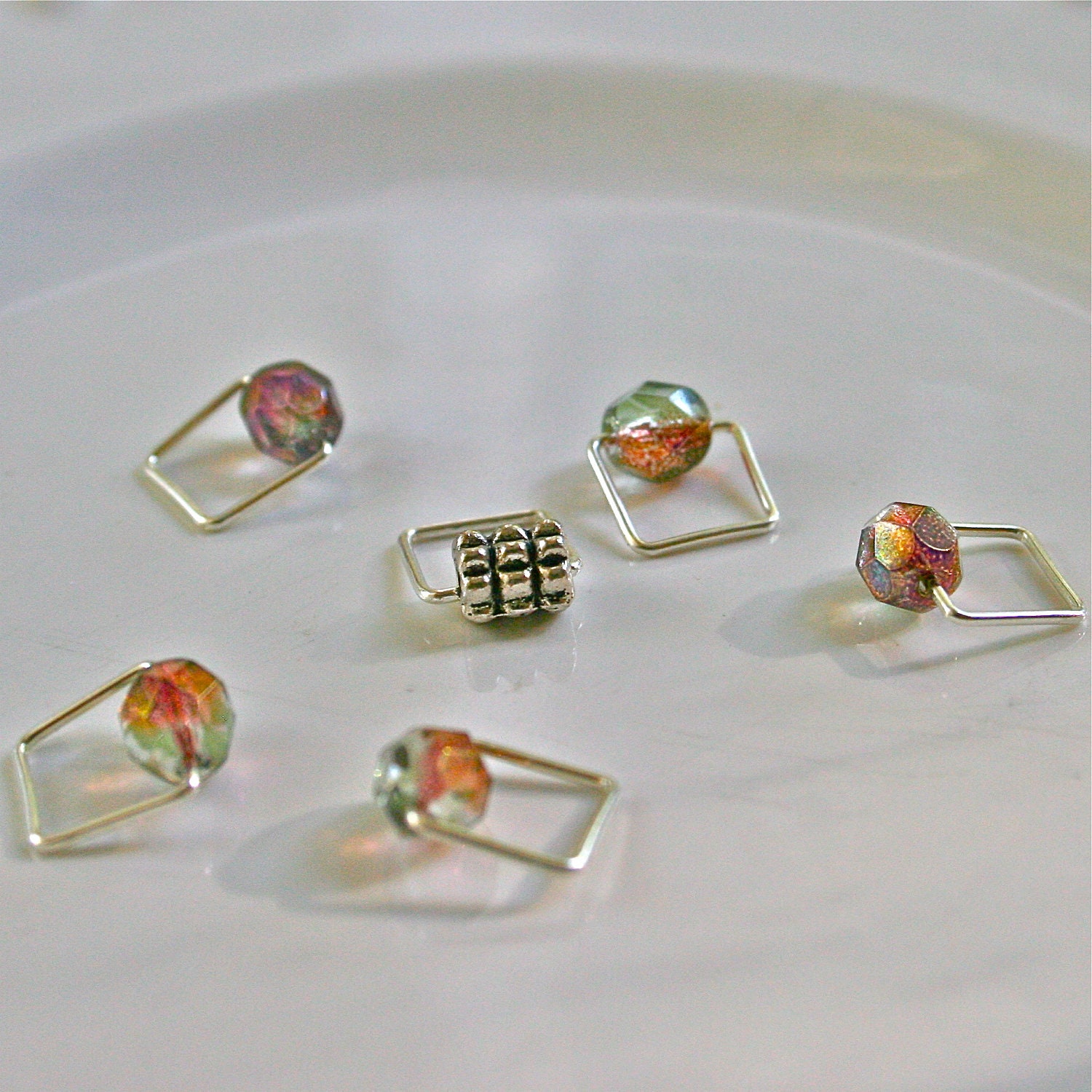 Stitch Markers: Elegant Strawberries