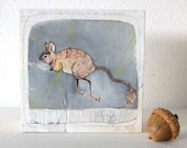 Encaustic Mixed Media Collage Oil Painting // Let's Get Out of Here