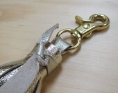 Gold Leather Tassel w/ Clip
